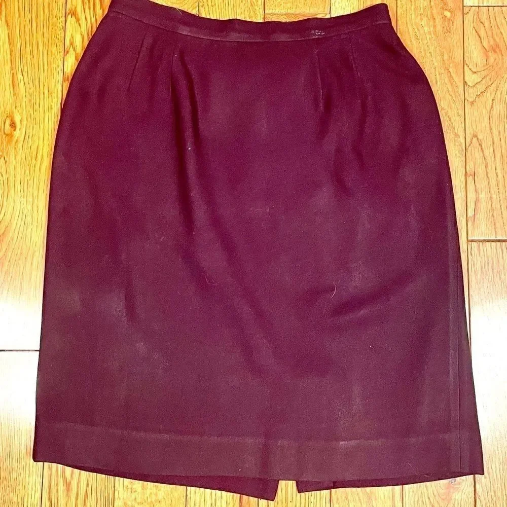 VINTAGE EGGPLANT COLLAR SUIT by KASPER for ASL S-8 - Picture 6 of 9